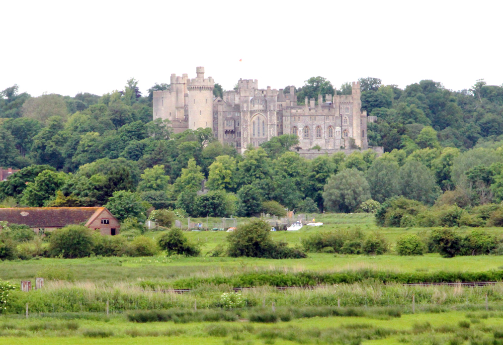 Arundel Castle from the water meadow.